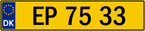 Trailer License Plate